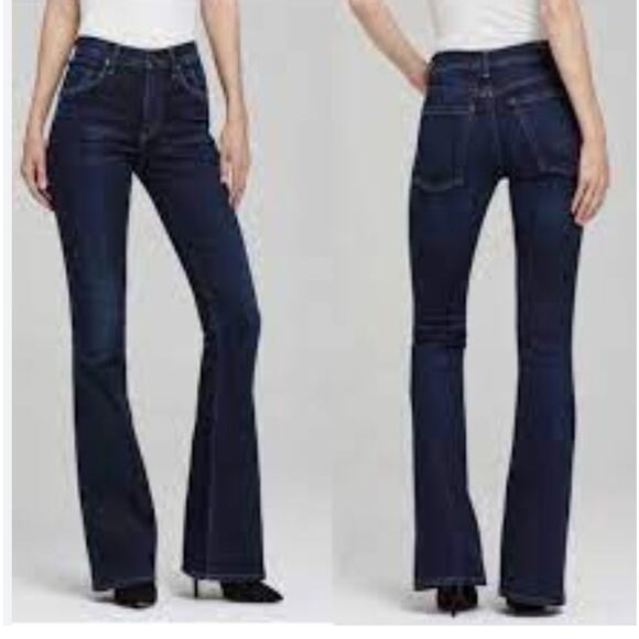 COH Fleetwood High Rise Flare Jeans Dark Wash 27 / 4 Capsule Vacation Easy - Picture 1 of 10